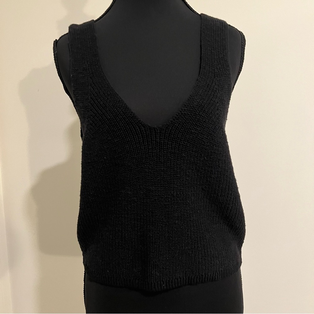 Madewell Women's Black Knit Tank Top Size XS V-Neck Sleeveless